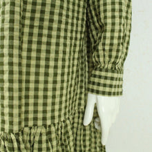 Laden Sie das Bild in den Galerie-Viewer, Second Hand VILA CLOTHES Kleid Gr. 38 grün oliv kariert (*)