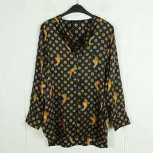 Laden Sie das Bild in den Galerie-Viewer, Second Hand ZARA Bluse Gr. L schwarz mehrfarbig gemustert Tiger (*)