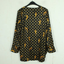 Laden Sie das Bild in den Galerie-Viewer, Second Hand ZARA Bluse Gr. L schwarz mehrfarbig gemustert Tiger (*)