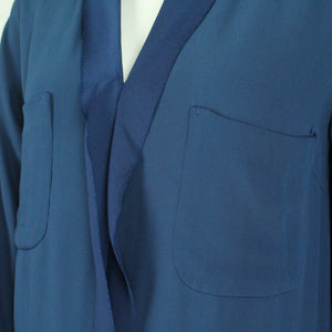 Second Hand BY MALENE BIRGER Midikleid Gr. 38 blau uni Kleid (*)