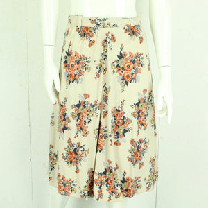 Vintage Rock Gr. M beige mehrfarbige geblümt High Waist Rock