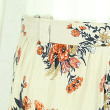 Laden Sie das Bild in den Galerie-Viewer, Vintage Maxirock Gr. M beige mehrfarbige geblümt High Waist Rock