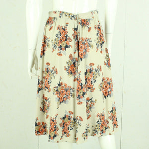 Vintage Rock Gr. M beige mehrfarbige geblümt High Waist Rock