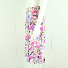Laden Sie das Bild in den Galerie-Viewer, Vintage Maxirock Gr. M mehrfarbig geblümt High Waist Rock