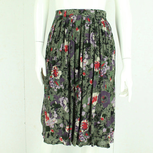 Vintage Rock Gr. XS mehrfarbig geblümt High Waist Rock