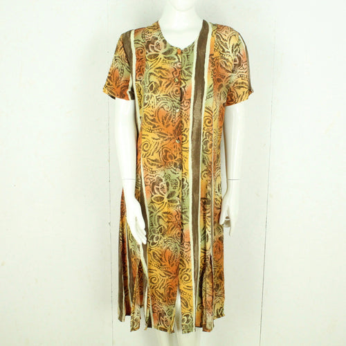 Vintage Midikleid Gr. M braun mehrfarbig gemustert Kleid