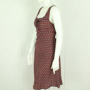 Vintage Midikleid Gr. M rot schwarz geblümt Kleid