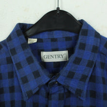 Laden Sie das Bild in den Galerie-Viewer, Vintage Flanellhemd Gr. XXL blau schwarz kariert Flanell