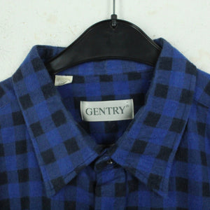 Vintage Flanellhemd Gr. XXL blau schwarz kariert Flanell
