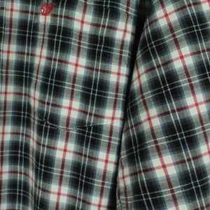 Vintage CARRERA Flanellhemd Gr. XL blau weiß rot kariert Flanell