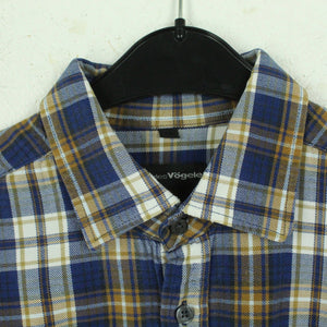Vintage Flanellhemd Gr. L blau braun weiß kariert Flanell