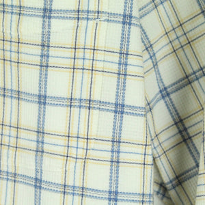 Vintage Flanellhemd Gr. L weiß mehrfarbig kariert Flanell