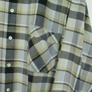 Vintage Flanellhemd Gr. XXL grau mehrfarbig kariert Flanell