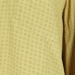 Vintage Bluse Gr. M ocker braun gemustert langarm