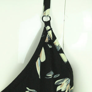Vintage Y2K Kleid Gr. L schwarz geblümt Slip Dress