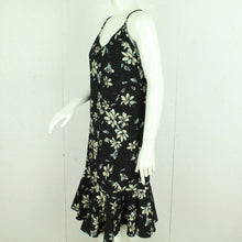 Laden Sie das Bild in den Galerie-Viewer, Vintage Y2K Kleid Gr. L schwarz geblümt Slip Dress