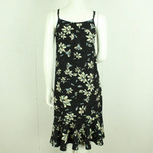 Laden Sie das Bild in den Galerie-Viewer, Vintage Y2K Kleid Gr. L schwarz geblümt Slip Dress