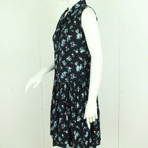 Vintage Y2K Kleid Gr. M schwarz blau geblümt Slip Dress