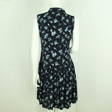 Laden Sie das Bild in den Galerie-Viewer, Vintage Y2K Kleid Gr. M schwarz blau geblümt Slip Dress