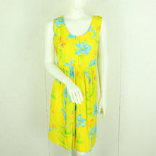 Laden Sie das Bild in den Galerie-Viewer, Vintage Y2K Kleid Gr. M gelb blau geblümt Slip Dress