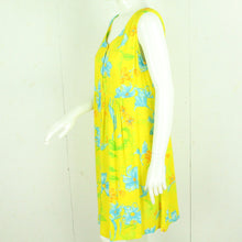 Laden Sie das Bild in den Galerie-Viewer, Vintage Y2K Kleid Gr. M gelb blau geblümt Slip Dress