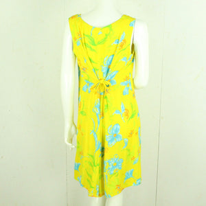 Vintage Y2K Kleid Gr. M gelb blau geblümt Slip Dress