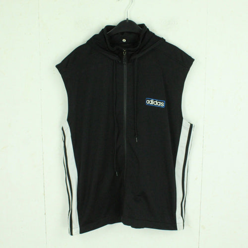 Vintage ADIDAS Trainingsjacke Gr. L schwarz weiß 90s Sportswear
