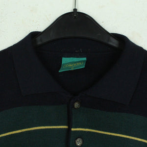 Vintage Pullover mit Wolle Gr. M blau mehrfarbig gestreift Strick