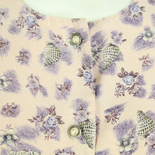 Laden Sie das Bild in den Galerie-Viewer, Vintage Bluse Gr. S rosa mehrfarbig geblümt kurzarm