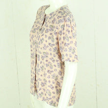 Laden Sie das Bild in den Galerie-Viewer, Vintage Bluse Gr. S rosa mehrfarbig geblümt kurzarm