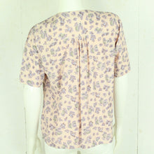 Laden Sie das Bild in den Galerie-Viewer, Vintage Bluse Gr. S rosa mehrfarbig geblümt kurzarm
