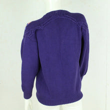 Laden Sie das Bild in den Galerie-Viewer, Vintage Pullover Gr. M lila bunt Crazy Pattern Strick