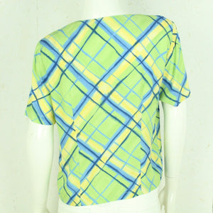Vintage Bluse Gr. S mehrfarbig gemustert kurzarm