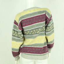 Laden Sie das Bild in den Galerie-Viewer, Vintage Wollpullover Gr. M mehrfarbig Crazy Pattern Wolle Strick