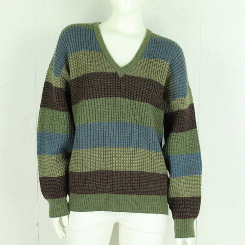 Vintage Pullover mit Wolle Gr. L mehrfarbig gestreift Strick