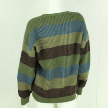 Laden Sie das Bild in den Galerie-Viewer, Vintage Pullover mit Wolle Gr. L mehrfarbig gestreift Strick