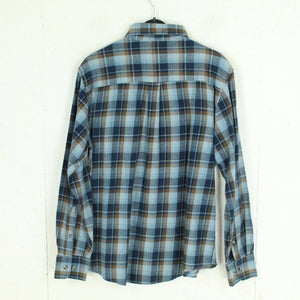 Vintage Flanellhemd Gr. L blau braun kariert Flanell