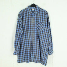 Laden Sie das Bild in den Galerie-Viewer, Vintage Flanellhemd Gr. XL blau mehrfarbig kariert Flanell