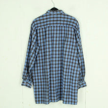 Laden Sie das Bild in den Galerie-Viewer, Vintage Flanellhemd Gr. XL blau mehrfarbig kariert Flanell