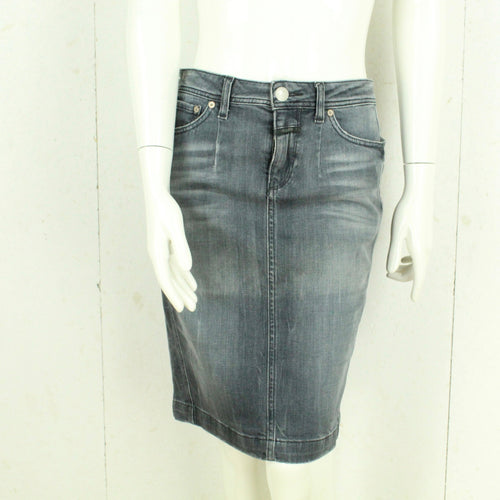 Second Hand CLOSED Jeansrock Gr. W28 grau uni Rock (*)