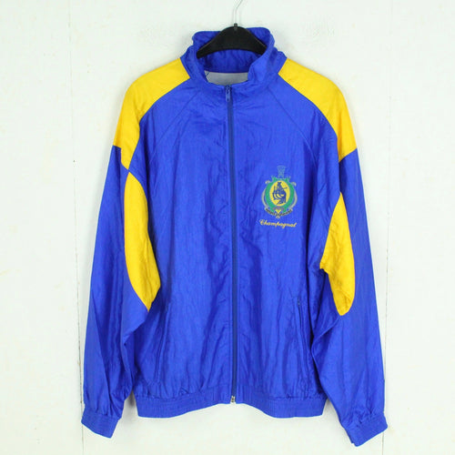 Vintage Trainingsjacke Gr. M blau gelb Sportswear mit Stitching