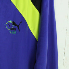 Laden Sie das Bild in den Galerie-Viewer, Vintage PUMA Trainingsjacke Gr. L bunt Sportswear mit Logo Stitching