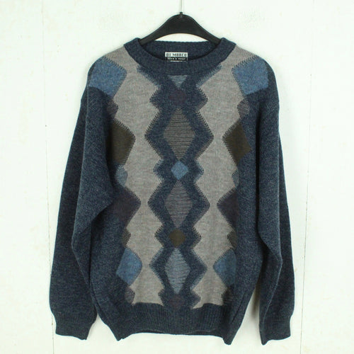 Vintage Pullover mit Wolle Gr. M mehrfarbig Crazy Pattern Strick