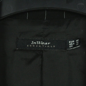 Second Hand INWEAR Blazer Gr. 38 schwarz weiß gestreift Jacke (*)