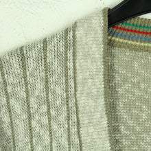 Laden Sie das Bild in den Galerie-Viewer, Vintage Cardigan mit Wolle Gr. L mehrfarbig gemustert Strickjacke