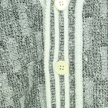 Laden Sie das Bild in den Galerie-Viewer, Vintage Cardigan Gr. L grau gemustert Strickjacke