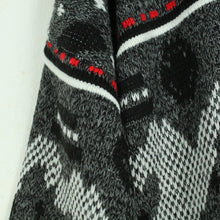Laden Sie das Bild in den Galerie-Viewer, Vintage Pullover Gr. L schwarz und weiß Crazy Pattern Strick