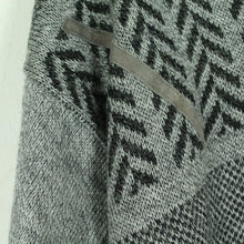 Laden Sie das Bild in den Galerie-Viewer, Vintage Pullover mit Wolle Gr. M grau mehrfarbig Crazy Pattern Strick