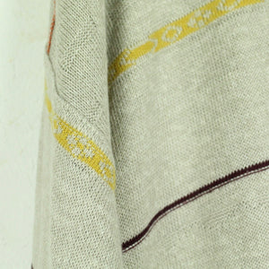 Vintage Pullover Gr. XXL beige bunt Crazy Pattern Strick