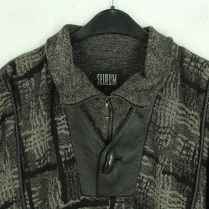 Vintage Pullover Gr. XL braun mehrfarbig Crazy Pattern Strick